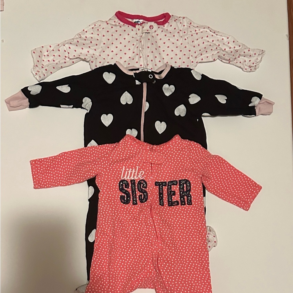3 zipper footie pajamas